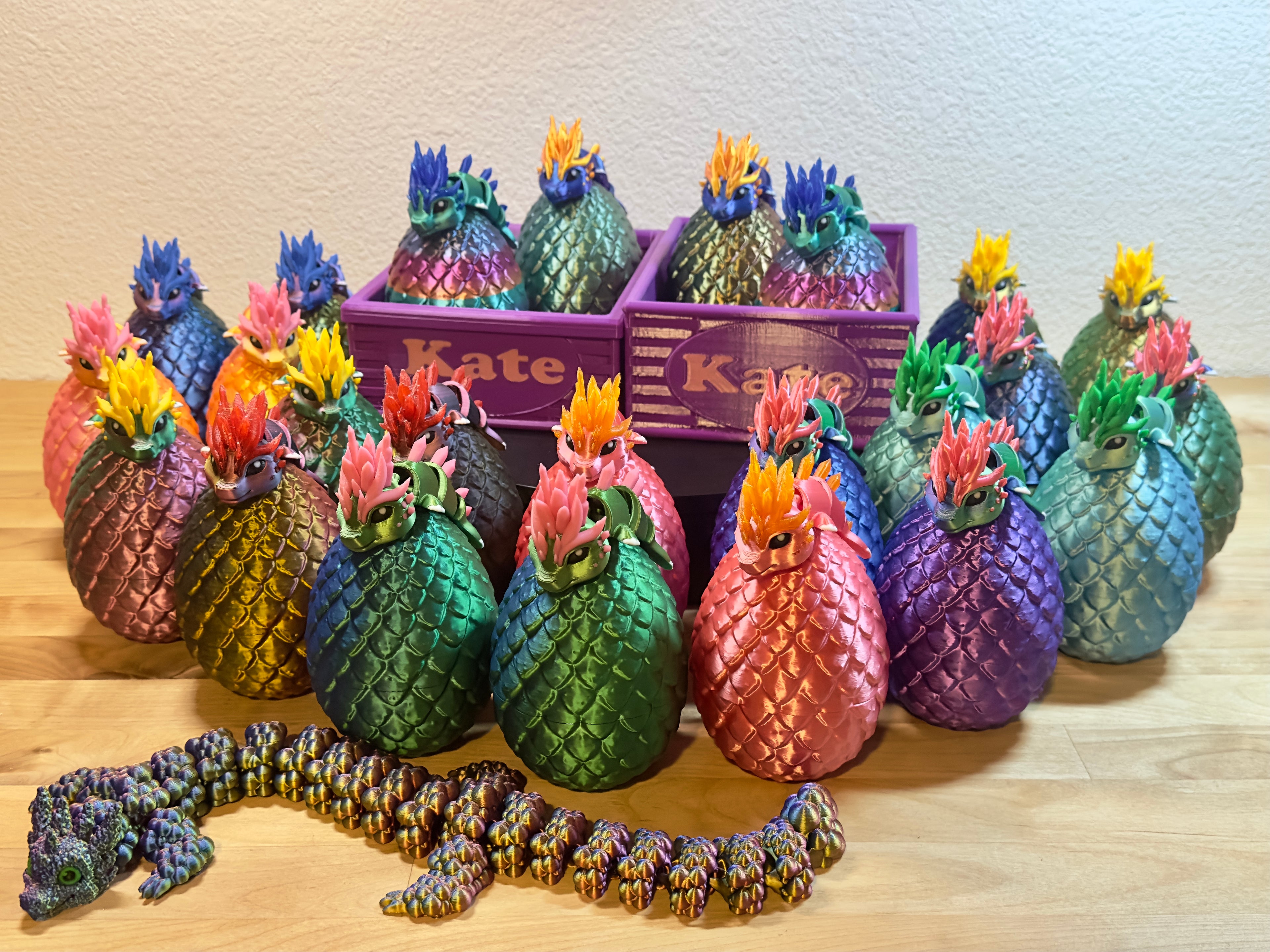 Baby Dragon and Egg- sensory fidget toy w/docking egg
