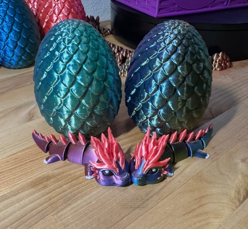 Baby Dragon and Egg- sensory fidget toy w/docking egg