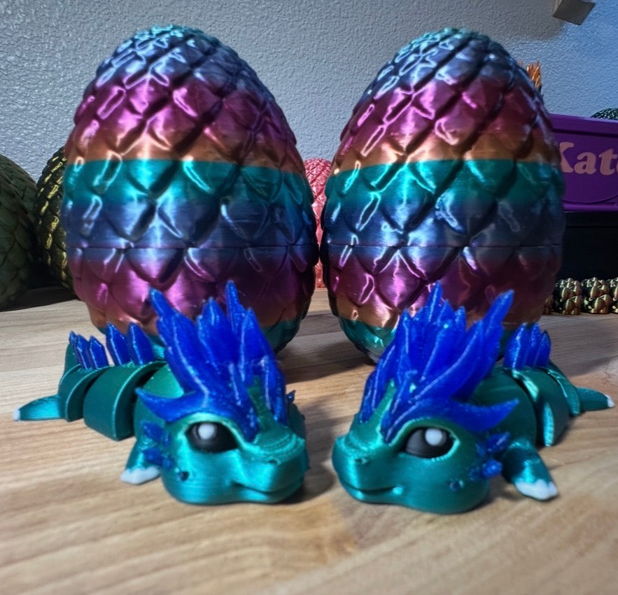 Baby Dragon and Egg- sensory fidget toy w/docking egg