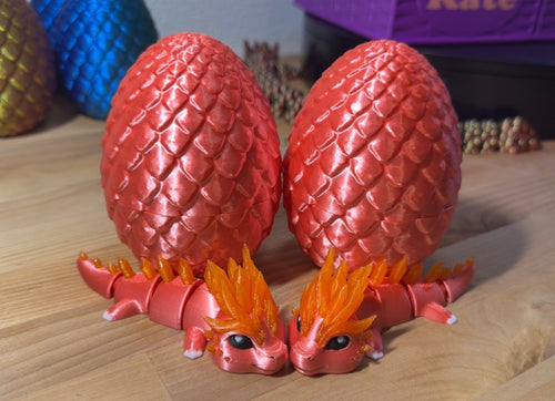 Baby Dragon and Egg- sensory fidget toy w/docking egg