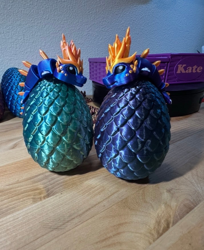 Baby Dragon and Egg- sensory fidget toy w/docking egg